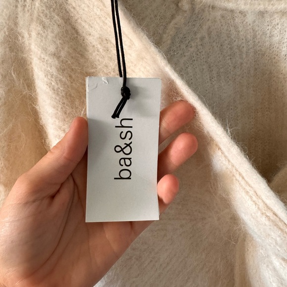 Ba&sh Fill Twisted back sweater Alpaca fur - Picture 11 of 13